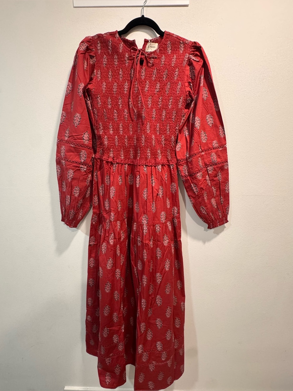 SONMER CAMILA DRESS BURGUNDY SMALL - NWT